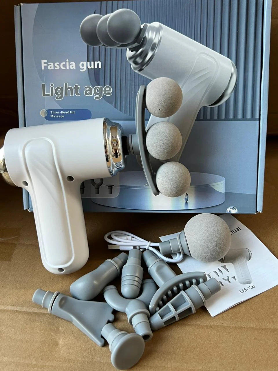 Triple‑Head Deep‑Tissue Fascia Gun